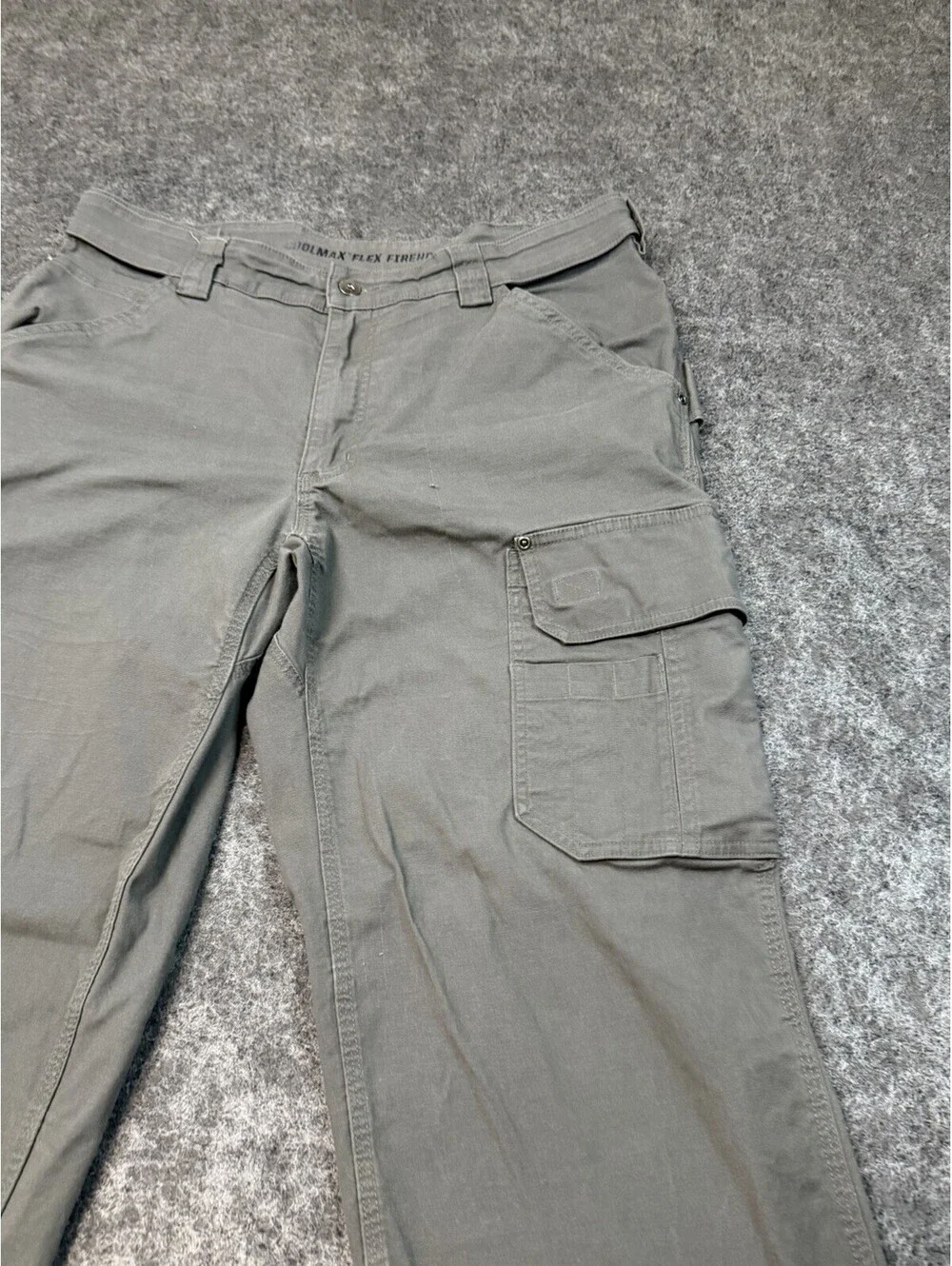 Duluth Trading Fire Hose Cargo Pants Mens 38x30 CoolMax Flex Gray Work